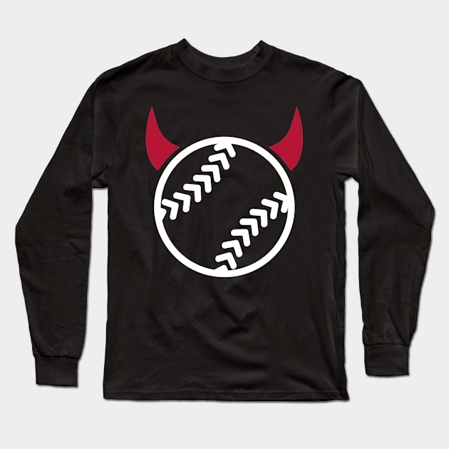 Softball devil Long Sleeve T-Shirt by Designzz